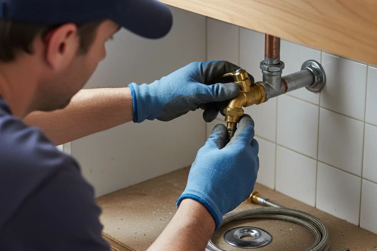 Shutoff valve and fitting work during Emergency Plumbing in Harrisburg